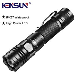 Powerful Led Mini Flashlight Waterproof 5 Modes Zoomable Bright Torch Usb hand Lantern Xm L2 Wick torchlight Rechargeable 220420