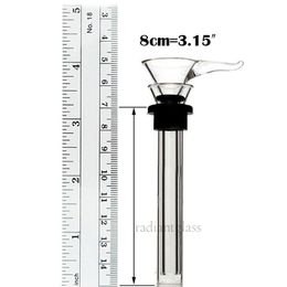 Hookahs Glass Slider Stem Funnel Hand Blown With Handle Manufacture Glass Bowl Accessories Vase downstem for water pipe Tobacco bong