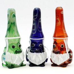 Cool Art Colorful Dwarf Master Pipes Pyrex Thick Glass Handmade Dry Herb Tobacco Bowls Bong Handpipe Oil Rigs Innovative Luxury Decoration Smoking Holder DHL