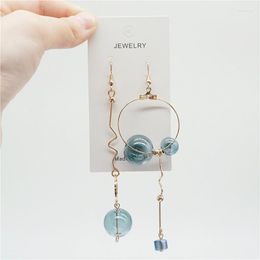 Dangle & Chandelier Original Design Green Bubble Long Earrings For Women 2022 Charming Handmade Glass Ball Korean Drop JewelryDangle Kirs22