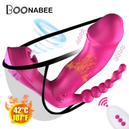 Wearable Sucking Vibrator 3 in 1 Vibration sexy Toys Remote Control Clitoris Stimulat Dildo For Women Adult 18+ Beauty Items