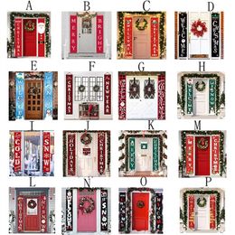 Christmas Decorations 25 style Couplets Merry Banner Door Hanging Banner Porch Sign flags Decorations curtain Xmas