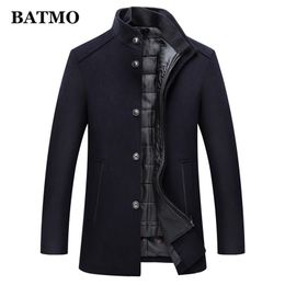BATMO arrival autumn winter high quality wool thicked trench coat men s jackets plus size M XXXL AL 02 LJ201106