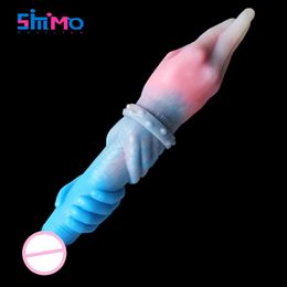 SMMQ Realistic Dildo Hands Fetish Pink sexy Toy For Women Buttplug Long Double Dildos Men Prostate Masturbators Lesbian Shop