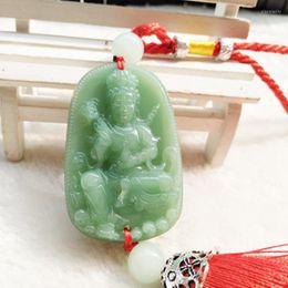 Interior Decorations Light Green In And Out Of Safe Car Pendant Guanyin Buddha Easy Sailing Accessories Rearview Mirror SmaInterior Decorati