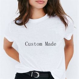 Custom DIY Tshirt Your OWN Design Brand Picture White Men and women t shirt Plus Size T Shirt Clothing 220615