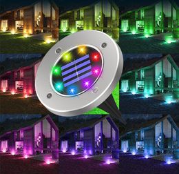 Party Supplies Solar underground light LED stainless steel underground garden courtyard lawn waterproof floor lights