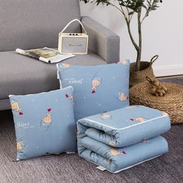 Cushion/Decorative Pillow Ins Style Travel Cushion Blanket For Kids Portable Office Car Sofa Quilt Unfold Summer Air Conditioner