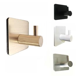 Hooks & Rails Self Adhesive Home Kitchen Wall DoorSelf Key Holder Rack Towel Hanger Bathroom Aluminium HookHooks