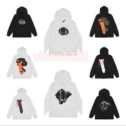 Hip hop Hoodies big v Mens Womens Fashion Streetwear Pullover Sweatshirts Loose Lovers Tops Clothing vlones#s-xl V