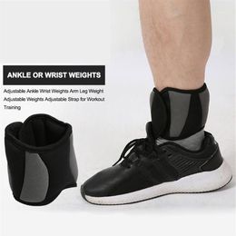 workout accessories UK - Accessories 1 Pair Fitness Adjustable Ankle Wrist Weights Arm Leg Weight Running 1KG Bands For Workout Training265D