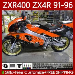 Bodywork Kit For KAWASAKI NINJA ZXR 400 CC ZX4R ZXR400 ZX-4R Orange blk 91 92 93 94 95 96 138No.188 Body ZX 4R ZXR-400 1991 1992 1993 1994 1995 1996 400CC 91-96 OEM Fairing