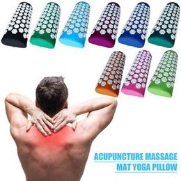 Massager Cushions Lotus Acupressure Mats Pillow Spike Relieve Stress Pain Neck Cushion Anti-stress Needle Massager 220507