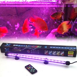HighQuality 2555cm Remote Colourful LED rium Light Fish Tank Coral Lamp 5050 RGB Submersible Lights Colour Changing Y200917