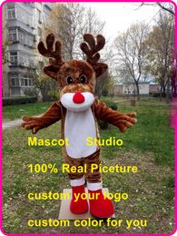 Reindeer Mascot costume Moose Deer custom fancy costume anime kits mascotte fancy dress carnival costume 401570