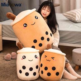 5070Cm Real Life Bubble Tea Cup Shaped Pillow Plush Toy Funny Food Gifts Doll For ldren Girls Birthday Milk Tea Pillow Decor J220729