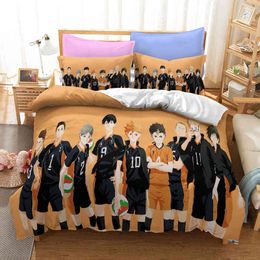 Haikyu Bedding Set Single Twin Full Queen King Size Volleyball Boy Bed Aldult Kid Bedroom Duvet cover s 3d Print 011