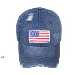 American Flag Cowboy Baseball Cap Independence Day Sunshade Party Hat BBE13695