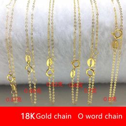 Chains 18k Gold Necklace Flash O Chain Cross Chopin Au750 Clavicle Adjustable Simple Fashion VersatileChains