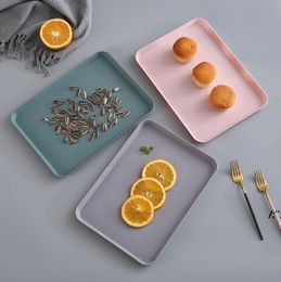 Serving Tray Plates Rectangular Platter for Coffee Tea Fruit Table Decoration Party Dinner Kitchen Food Tray JLB15469