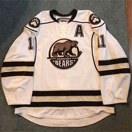 C26 Nik1 Hershey Bears 11 ZACH SIL Men's Hockey Jersey Embroidery Stitched Customise any number and name Jerseys