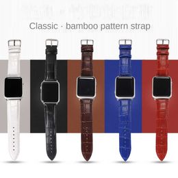 Leather Strap For Apple Watch 6 5 4 3 2 Crocodile Pattern Bracelet Business Wristband for Iwatch 38mm 42mm SE