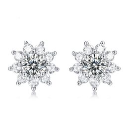 New Arrival 0.5 ct Moissanite Gemstone Stud Earrings for Women Solid 925 Sterling Silver D Colour Solitaire Fine Jewellery