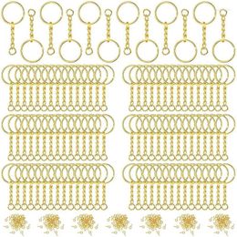 Keychains L5YD 360 Pcs Keychain Rings With Jump Screw Eye Pins For Resin DIY Crafts Jewelry Making Miri22