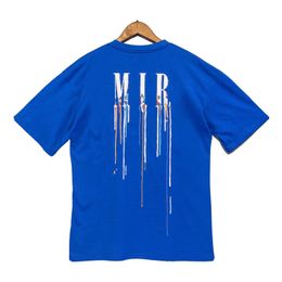 A114 Baskı Gömlek Renkli Mektup Marka Erkekler Kısa kollu T-Shirt Tasarımcı Kıyafetleri Tee Fil