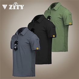 ZITY Man Polo Shirt Mens Casual 100% Polyester High Quantity Turn Down Collar For Plus Size D220615