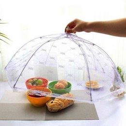 1PC Umbrella Style Lace Food Cover Portable Anti Mosquito Meal Cover Foldable Table Home Food Cover Kitchen Gadgets Cooking Tools Y220526