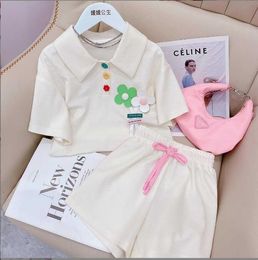 Clothing Sets Korea Style Girls 2 Pcs Set T-shirt Shorts Good Quality Summer Fashion Suit 4-9t D283Clothing