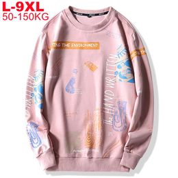 Men's Hoodies & Sweatshirts Plus Size Men 9xl 8xl 7xl 6xl Streetwear Mens Pullovers Hip Hop Men's Print Hoody Oversized Sweatshirt MaleM