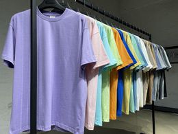 Men's T-Shirts Man Tshirts Summer Soild Colour Short Sleeve O-Neck Collar Loose Casual Tees Tops Tide High QualityMen's