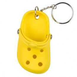 Keychain with croc hole Soft EVA design Keychain Customised hot Key Chain for croc shoe charms