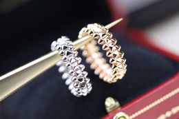 Famous Brand Jewelry For Women Marking Rivets Ring Rock Hip-hop Lozenge Rings Engagement Rivet Move Steam Punk V Gold Jewelry