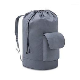 Laundry Bags Camping Travel Bag Straps Drawstring Home Clothes Backpack School Portable Washing Machine Pocket Storage Holder Sack