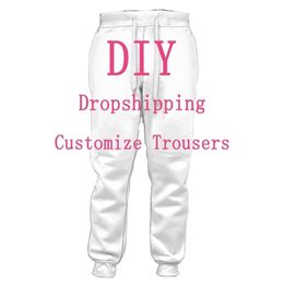 We Accept Dear Customer Design Anime P o Star Singer Pattern DIY Streetwear Trousers Men Women 3D Print Sweatpants T115 220707