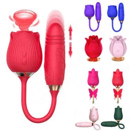 NXY Vibrators Clit Sucker Tongue Licking Sucking Massage Vibrating Rose Sex Toy Vibrator for Women 0411