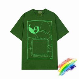 Washed Batik Green Cav Empt T-shirt Men Women Top Quality Abstract Geometry Cavempt Ce TeeT220721