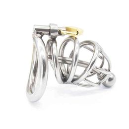 chastity urethra tube Australia - CHASTE BIRD 304 Stainless Steel Metal Male Chastity Device With Urethra Tube Bird Lock Cock Cage Penis Ring Sex Toy BDSM A225-1 220421