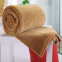 Soft Warm Coral Fleece Blanket Winter Sheet Bedspread Sofa Throw 230Gsm 8 Size Light Thin Mechanical Wash Flannel Blankets 220811