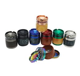 The latest 63X81mm Smoke grinder four -layer zinc alloy ashtraying smoke grinding device many styles support custom LOGO