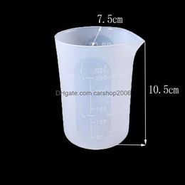 Craft Tools Arts Crafts Gifts Home Garden Sile Graduated Counting Cups Crystal Drop Mould Make Tool Wash Measuring Cup No Handle Measure P