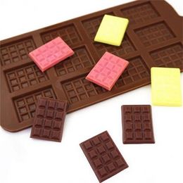 candy bars Canada - Silicone Mold 12 Even Chocolate Mold Fondant Molds DIY Candy Bar Mould Cake Decoration Tools Kitchen Baking Accessories C0322