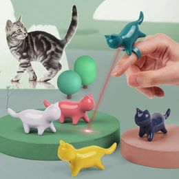 Cat Toys Fingertip Laser Pointer Interactifve Toy Pet Indoor Red Dot Light Funny Chaser Stick Pen PointerCat ToysCat