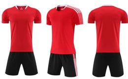2022 MEN Design Custom Soccer Jerseys Sets Men's Mesh training Football suit adult custom logo plus number With Shorts football wear Soccer Sets fashion discount