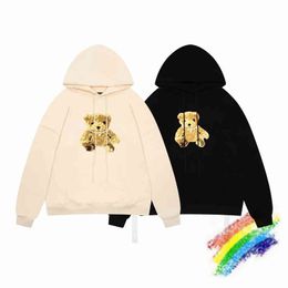 We11done Hoodie Men Women Oversized Embroidered Bear Pattern We11 Done Pullover
