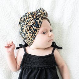 Infant Baby Girl Princess Baby Knot Flower Cap Leopard Florals Print Indian Turban Caps Soft Headwear Skull Beanie Children Hats 10 Colors