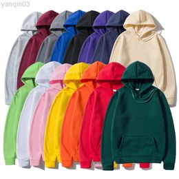 Harajuku Hoodies Sweatshirts Woman Men Soild Color Hoodie Autumn Winter Casual Fleece Hip Hop Hoody Femme Tops Clothing L220801